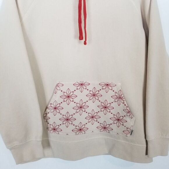Burton Women's Indie Trip Crush Neck Sweatshirt Sz M Beige Pullover Ski Outdoor - Picture 3 of 9
